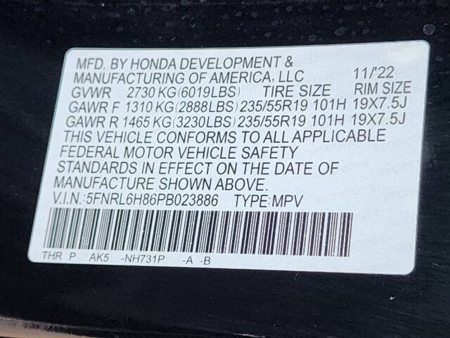 2023 Honda Odyssey Touring