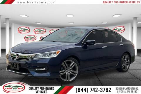 2016 Honda Accord for sale at Best Bet Auto in Livonia MI