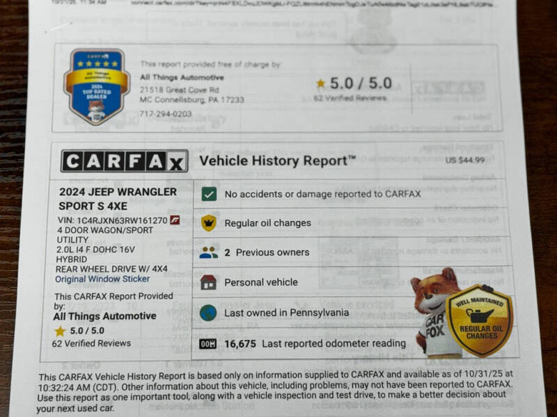 2024 Jeep Wrangler Sport S 4xe