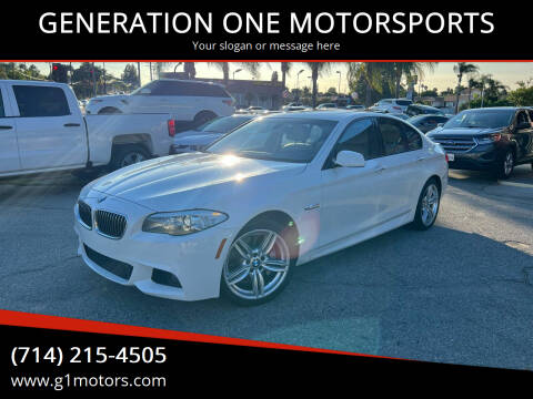 2011 BMW 5 Series for sale at GENERATION ONE MOTORSPORTS in La Habra CA