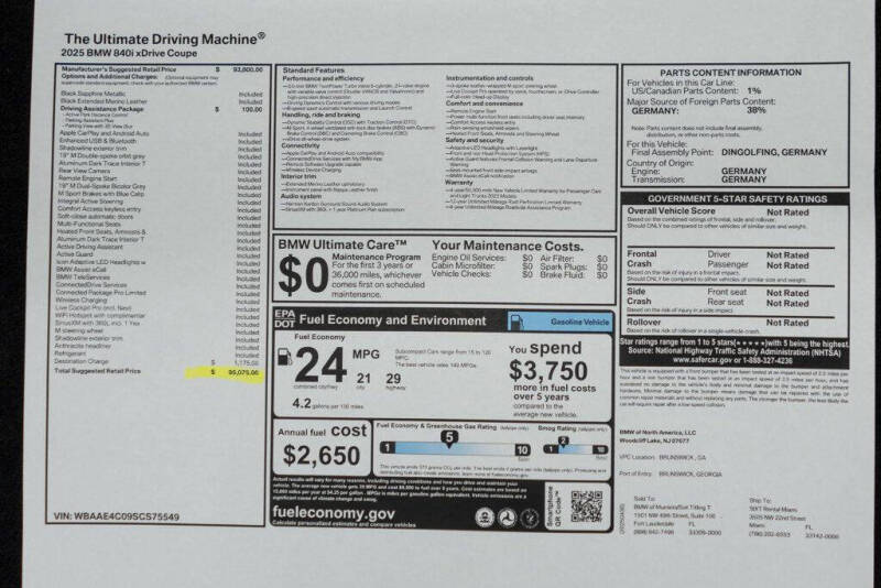 2025 BMW 8 Series 840i xDrive