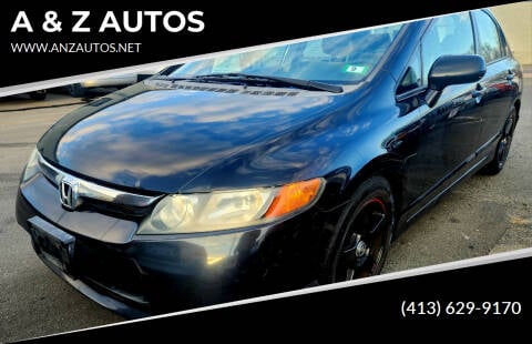 2008 Honda Civic for sale at A & Z AUTOS in Westfield MA