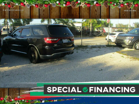 2017 Dodge Durango for sale at K & V AUTO SALES LLC in Hollywood FL