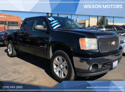 2007 GMC Sierra 1500 for sale at WILSON MOTORS in Stockton CA
