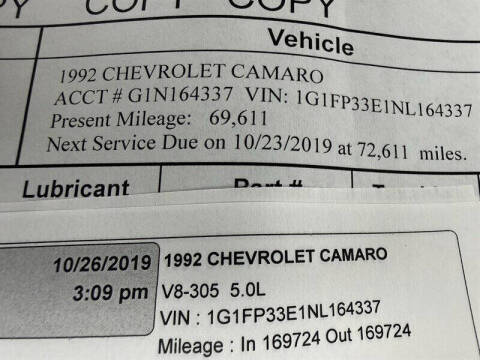 1992 Chevrolet Camaro RS