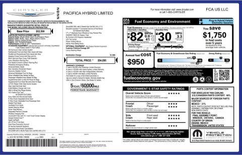 2022 Chrysler Pacifica Hybrid Limited