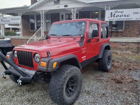 2001 Jeep Wrangler for sale at Ray Moore Auto Sales in Graham NC