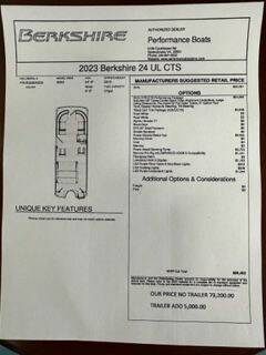 2023 Berkshire 24 UL CTS 2.75 for sale at Performance Boats in Mineral VA