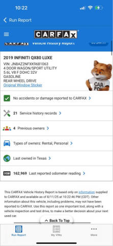 2019 Infiniti QX80 Luxe