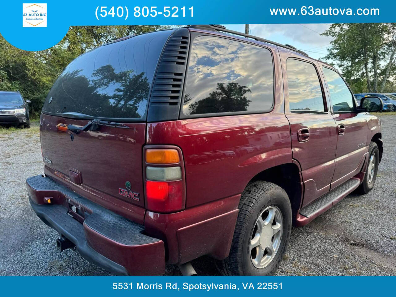 2003 GMC Yukon for sale at 63 Auto Inc in Spotsylvania, VA