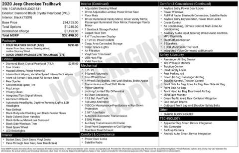 2020 Jeep Cherokee Trailhawk