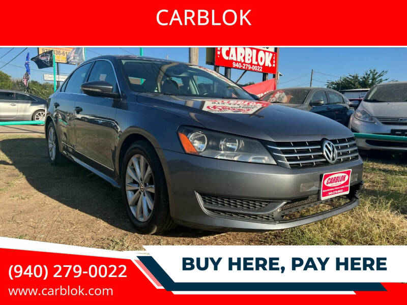2012 Volkswagen Passat for sale at CARBLOK in Lewisville TX