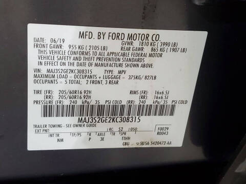 2019 Ford EcoSport SE