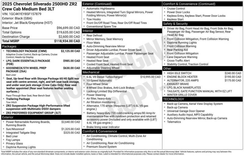 2025 Chevrolet Silverado 2500HD ZR2