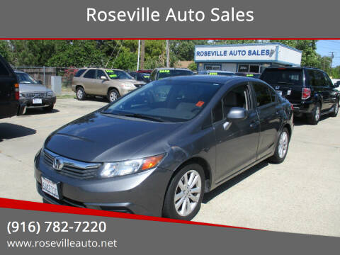 2012 Honda Civic for sale at Roseville Auto Sales in Roseville CA
