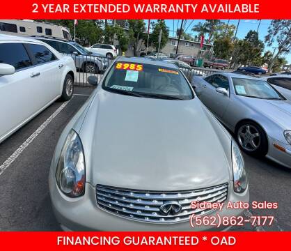 2005 Infiniti G35 for sale at Sidney Auto Sales in Downey CA
