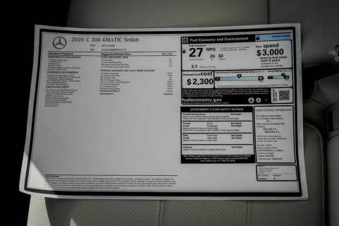 2026 Mercedes-Benz C-Class C 300 4MATIC