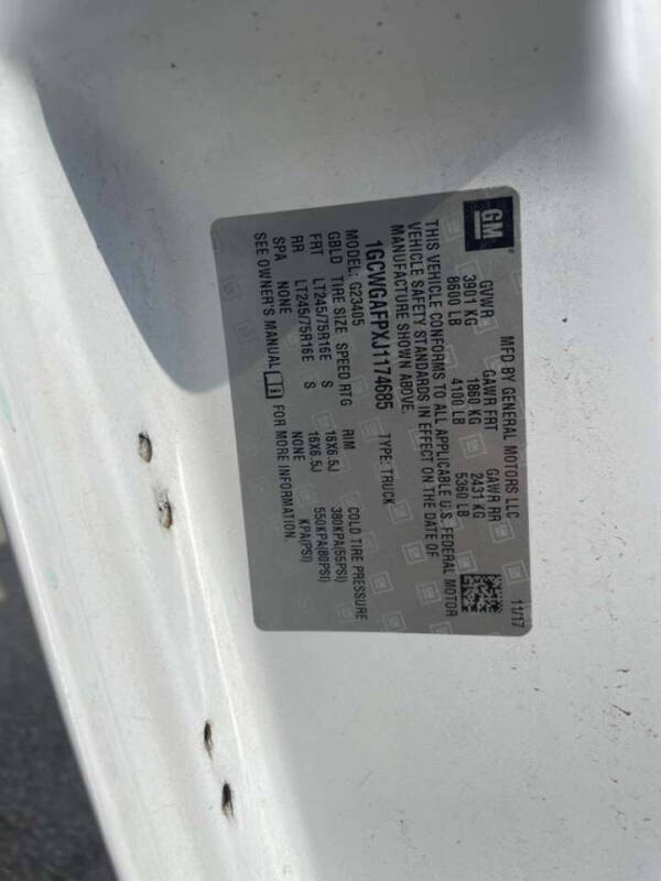 2018 Chevrolet Express 2500