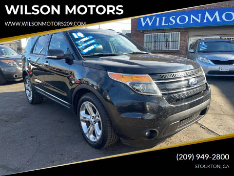 2014 Ford Explorer for sale at WILSON MOTORS in Stockton CA