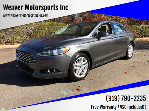 2015 Ford Fusion for sale at Weaver Motorsports Inc in Cary NC