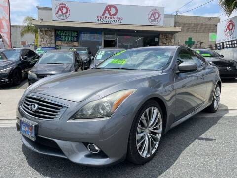 2012 Infiniti G37 Coupe for sale at AD CarPros, Inc. - Whittier in Whittier CA