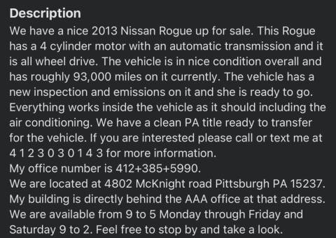 2013 Nissan Rogue SV