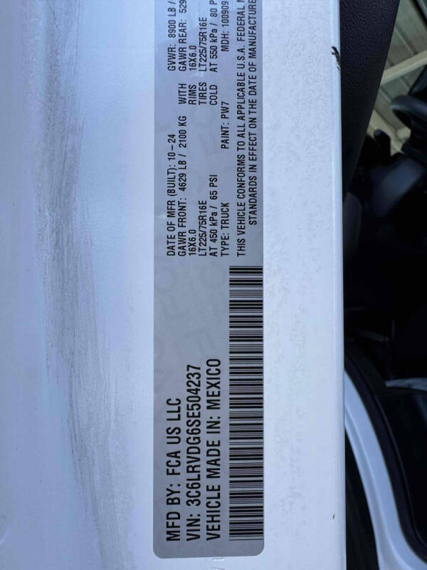 2025 RAM ProMaster