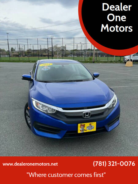 2018 Honda Civic for sale at Dealer One Motors in Malden MA