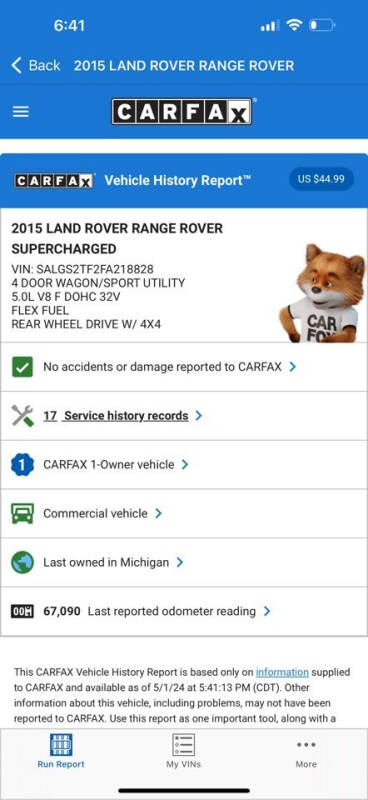 2015 Land Rover Range Rover Supercharged photo 19