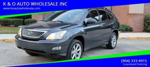 2009 Lexus RX 350 for sale at K & O AUTO WHOLESALE INC in Jacksonville FL