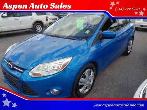 2012 Ford Focus for sale at Aspen Auto Sales in Wayne MI