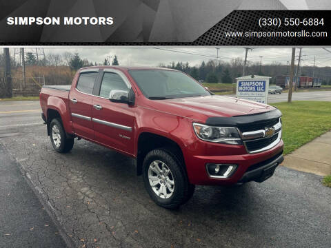 2016 Chevrolet Colorado for sale at SIMPSON MOTORS in Youngstown OH