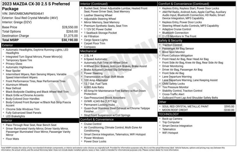 2023 Mazda CX-30 2.5 S Preferred