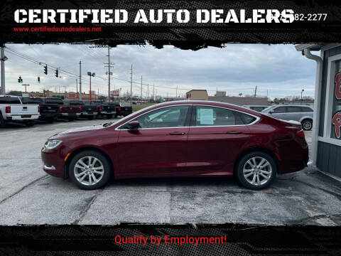 2015 Chrysler 200 for sale at CERTIFIED AUTO DEALERS in Greenwood IN