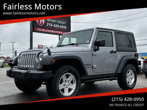 2016 Jeep Wrangler for sale at Fairless Motors in Fairless Hills PA