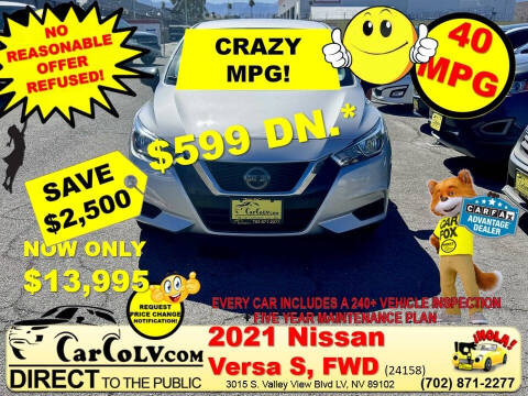 2021 Nissan Versa for sale at The Car Company - $599 down in Las Vegas NV