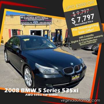 2008 BMW 5 Series for sale at Virginia Auto Mall in Woodford VA