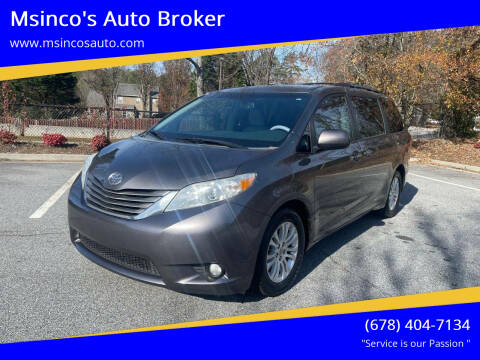 2014 Toyota Sienna for sale at Msinco's Auto Broker in Snellville GA