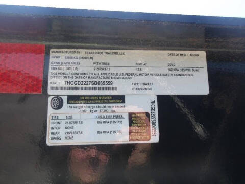 2025 Texas Pride Dump Trailer