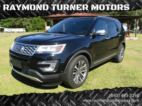 2017 Ford Explorer for sale at RAYMOND TURNER MOTORS in Pamplico SC