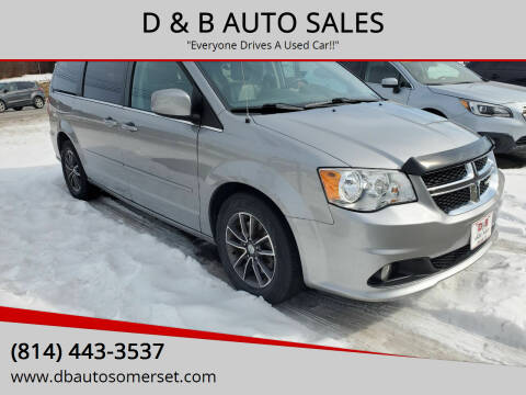 2017 Dodge Grand Caravan for sale at D & B AUTO SALES in Somerset PA