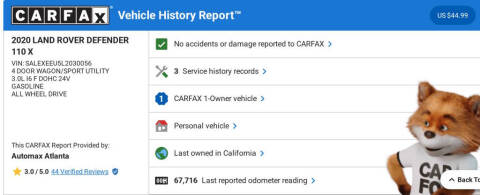 2020 Land Rover Defender 110 X