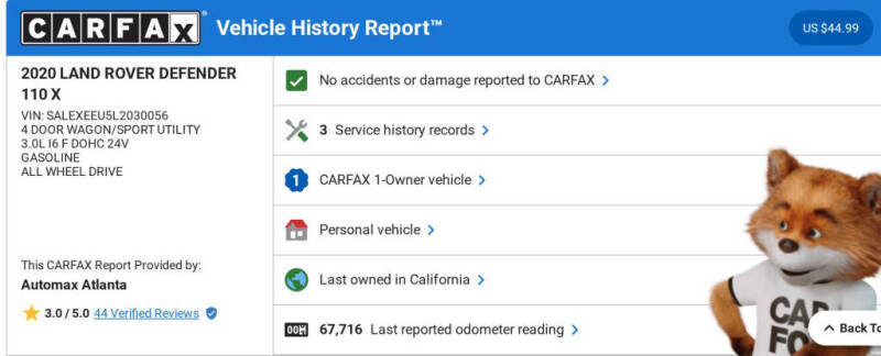 2020 Land Rover Defender 110 X