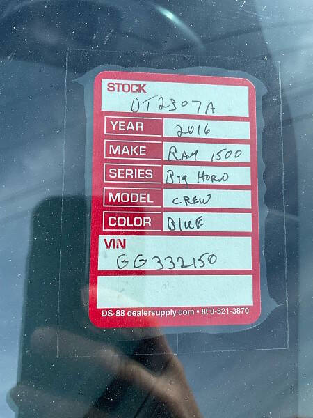 2016 RAM 1500