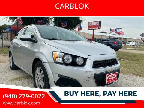 2012 Chevrolet Sonic for sale at CARBLOK in Lewisville TX