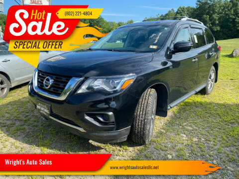 2017 Nissan Pathfinder for sale at Wright's Auto Sales in Townshend VT