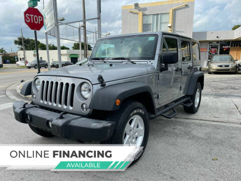 2018 Jeep Wrangler JK Unlimited for sale at Global Auto Sales USA in Miami FL