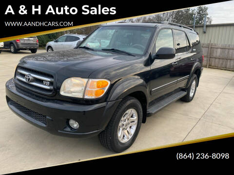 2004 Toyota Sequoia for sale at A & H Auto Sales in Greenville SC