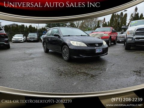 2004 Honda Civic for sale at Universal Auto Sales Inc in Salem OR