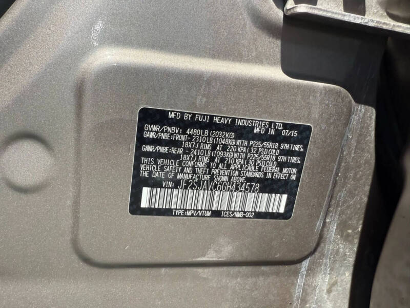 2016 Subaru Forester 2.5i Touring